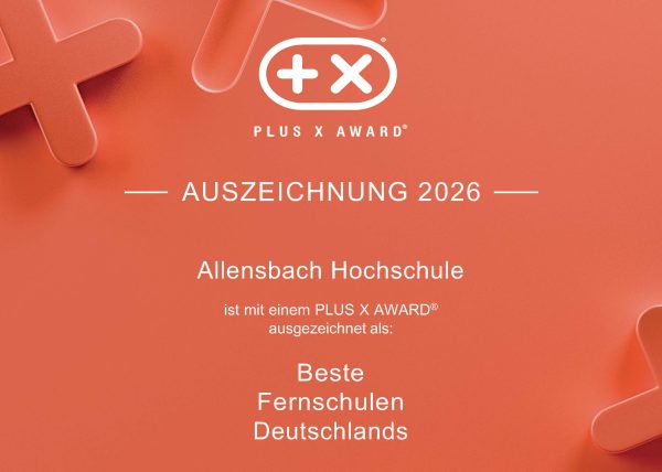 Allensbach Hochschule erhält PLUS X AWARD