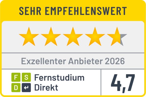 Allensbach Hochschule wieder „Exzellenter Anbieter“ bei Fernstudium Direkt
